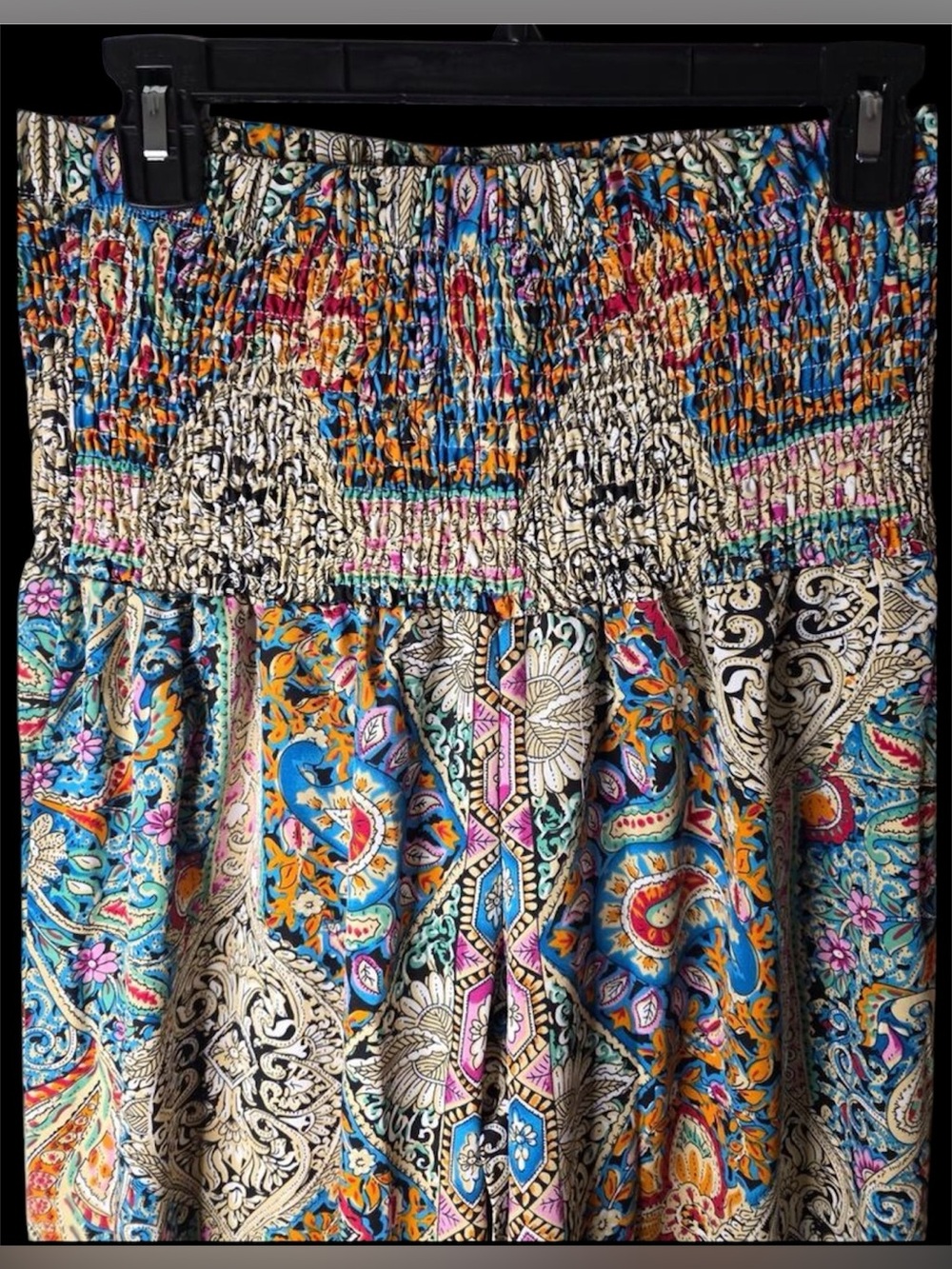 Boho Wide-Leg Paisley Palazzo Pants - Picture 4 of 6